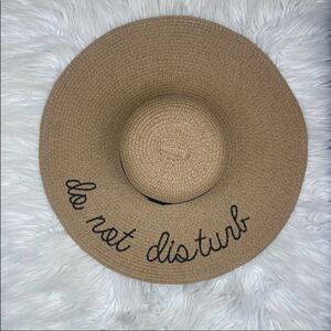 Beach Straw Hat Floppy “Do Not Disturb”